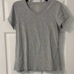Danskin Now Heather Gray V-Neck Tee